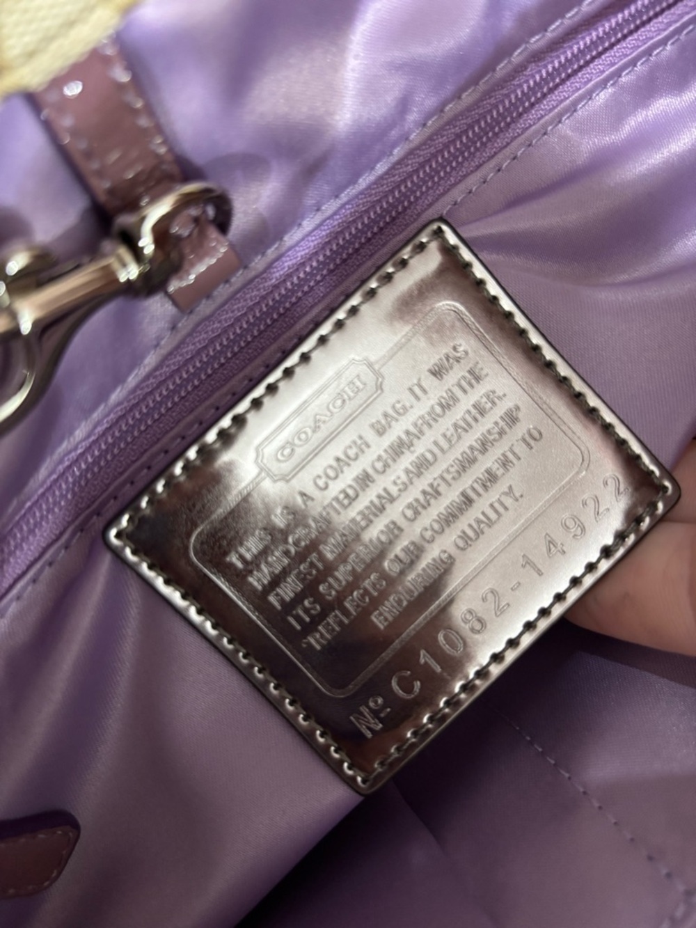 Coach Poppy Slim Glam Tote Bag - Picture 7 of 9